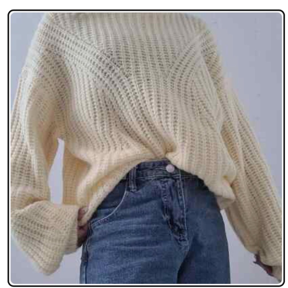A New Day Cozy Cream Knit Sweater